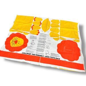 Vintage Cut - N - Sew 1970s Tiger Lollipop the Friendly Lion Tote